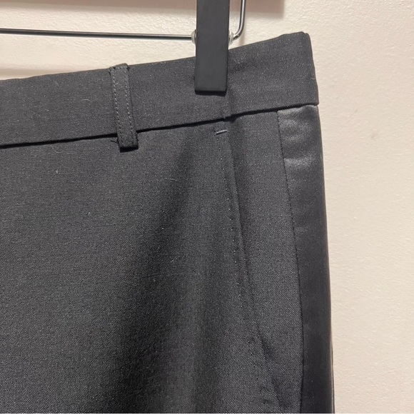 Burberry Uniform Tuxedo Stripe Straight Leg Wool Mohair Pants Size 8 - Picture 12 of 16